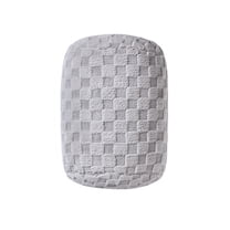 Mainstays 11" x 10" Gray Sherpa Check Bolster Decorative Pillow