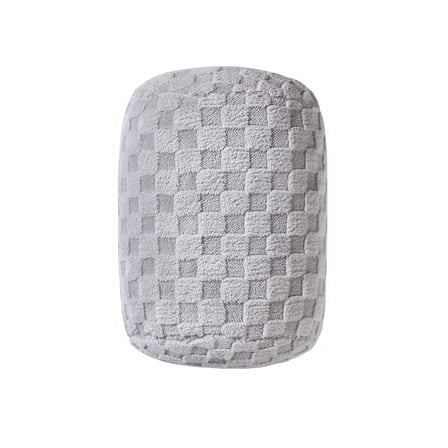 Mainstays 11" x 10" Gray Sherpa Check Bolster Decorative Pillow