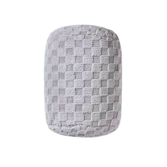 Mainstays 11" x 10" Gray Sherpa Check Bolster Decorative Pillow