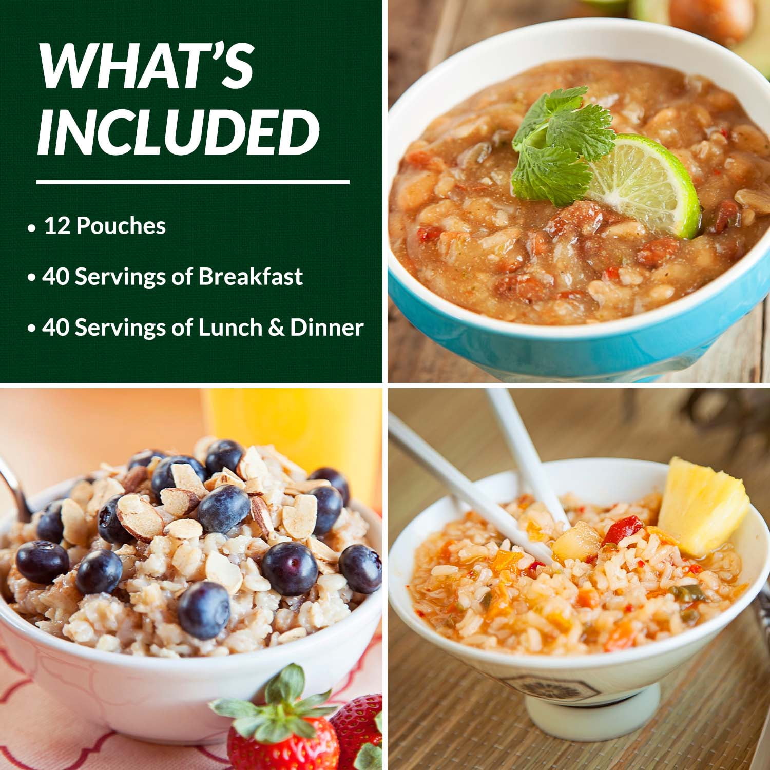 Valley Food Storage Breakfast Lunch & Dinner Bucket, 80 Servings, 25 Year Shelf Life