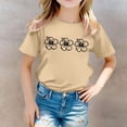 thumbnail image 2 of AWZXDE Hauts pour Filles Décontractés Imprimés Col Rond Manches Courtes T-Shirt, 2 of 5
