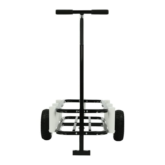 Folding Outdoor Fishing Cart, High-Carbon Steel Construction, 198.42 lbs Capacity, Solid Rubber Tires for Beach, Snow, Mud, Easy Assembly and Cleaning for Fishing Trips
