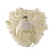 thumbnail image 1 of Cojín de anillo blanco lechoso con forma de rosa, cojín decorativo con forma de corazón para ceremonia de compromiso de boda sin anillo., 1 of 6