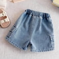 thumbnail image 5 of Gubotare Toddler Little Baby Boys Summer Casual Denim Jeans Shorts Elastic Waist Short Bottoms Pants Size 11-12 (Blue,11-12 Years), 5 of 6