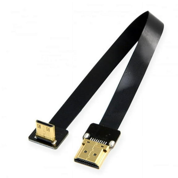 CY CYFPV 90 Degree Up Angled FPV Mini HDMI Male to HDMI Male FPC Flat Cable 20cm for FPV HDTV Multicopter Aerial Photography