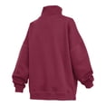 thumbnail image 3 of Women's Pressbox  Garnet South Carolina Gamecocks Oversized Mock Neck Sweatshirt, 3 of 3