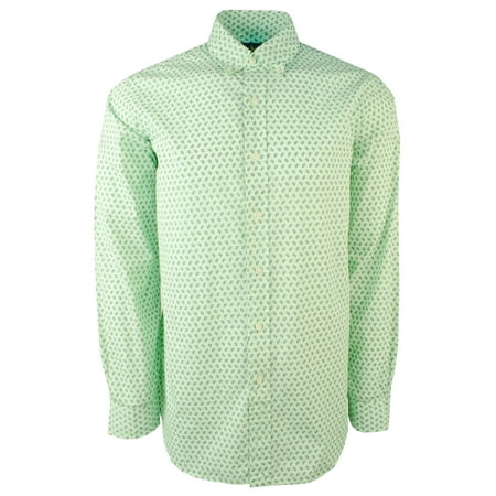 Men's Paisley Print Long Sleeve Shirt-G-XL