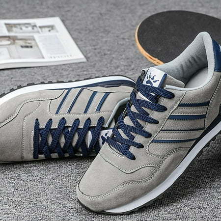 

Men‘s Casual Simple Striped Sneakers Lightweight Breathable Running Shoes For Outdoor Sports Training Fitness