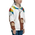 thumbnail image 4 of Youth Curious George Hoodies Boys & Girls Hooded Sweatshirt Over 7 Years Kids Pullover Long Sleeve Hoody Tops, 4 of 5