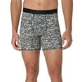 thumbnail image 3 of Hanes Originals Men's SuperSoft Boxer Brief Underwear Pack, Black/Grey/Print, 3-Pack, 3 of 8
