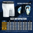 thumbnail image 5 of Youth Boys Padded Sliding Shorts with Athletic Cup Pocket, Baseball Cup Underwear Compression Shorts for Sports (White S), 5 of 7