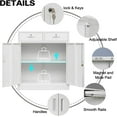 thumbnail image 4 of YANG2 Metal Storage Cabinet, 36.2" H Locking Storage Cabinet with Adjustable Shelves for Garage, Home, Office, Utility Room-White-2 Drawers, 4 of 8