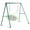 Green, variant on Hishine A frame Swing stand,heavy duty sturdy frame,large size with ground anchored ,all weather usage