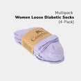 thumbnail image 3 of Cosyfeel Women's Loose Diabetic CREW Socks, Bamboo, Wide, Thin, Seamless Toe and Non-Binding Top, 4 Pairs, 3 of 9