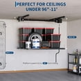 thumbnail image 4 of Overhead Garage Storage Rack 4x4 Ft 250 lb Ceiling Mounted Storage Lift with Dual Safety Locks for Bins and Garage Organization, 4 of 7