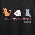 thumbnail image 2 of Fruits Basket Anime Characters Graphic Juniors Black Crop Top Shirt-XL, 2 of 4