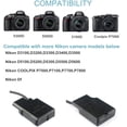 thumbnail image 2 of Kimaru EH-5a AC Power Adapter EN-EL14 Dummy Battery EP-5A DC Coupler Kit for Nikon D3500 D3200 D5100 D5200 D5300 D5500 D5600 D3100 D3300 D3400 COOLPIX P7000 P7100 P7700 P7800 Df Cameras., 2 of 7