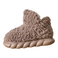 thumbnail image 3 of Zapatillas Altas De Invierno Para El Hogar, Zapatillas De Felpa Para Niñas Y Niños De 42 A 43, Color Marrón, 3 of 8