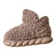 thumbnail image 4 of Zapatillas altas Zapatillas de felpa Zapatos de suela gruesa Botas para el hogar Zapatillas de piso Dormitorio de invierno Zapatillas de , 36 a 37 Marrón Salvador Pantuflas de felpa, 4 of 10