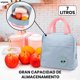 thumbnail image 5 of CHAO Bolsa Térmica Porta Alimentos 7L, Nevera Portátil, Lunch Box Impermeable, Hermética e Isotérmica, Porta Fiambrera para Almuerzo, Oficina, Viaje o Colegio (Gris Claro), 5 of 5