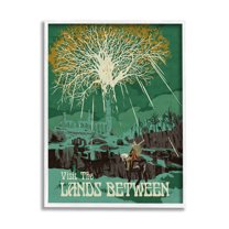 Stupell Industries Visit The Lands Between Scenery Graphic Art White Framed Art Print Wall Art, Design by Matheus Lopes Castro