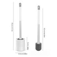Tpzfurit Modern White Toilet Brush Kit with Hard and
