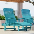 thumbnail image 3 of Wildridge Signature Chaise Lounge, Aruba Blue - Outdoor Weather Resistant Recycled Plastic Furniture for Patio, 3 of 5