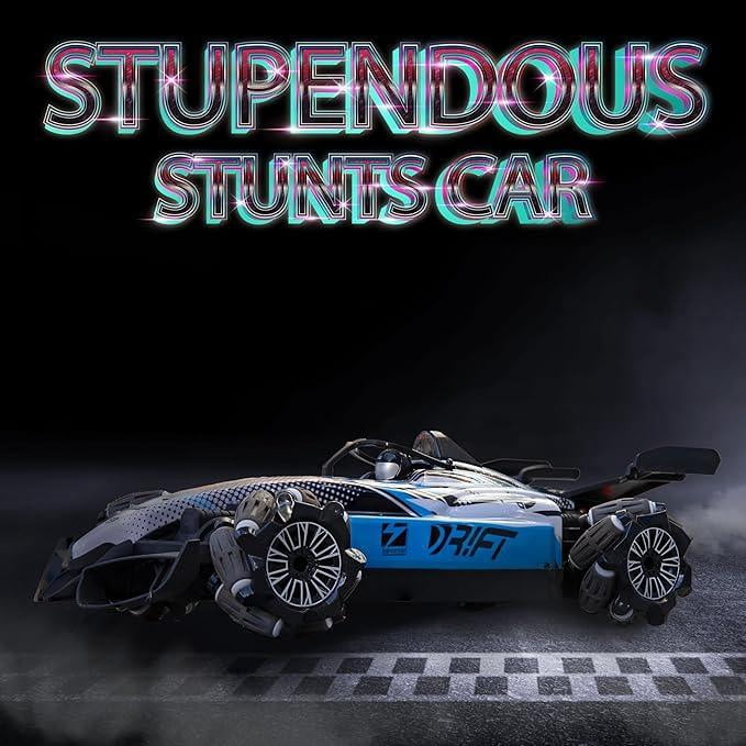 Sunnydaze Stunt RC Car &ndash;Gesture Sensing, 360&deg; Spins, Lights & Steam Effects