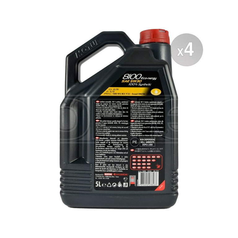 Motul USA 8100 Eco nergy 5W30 Motor Oil 5L Case Of 4 P N 102898 4