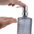 thumbnail image 3 of Unique Bargains 1 Pc Elegant Soap Pump Dispenser for Bathroom 16.9oz Gray Silver Tone, 3 of 6