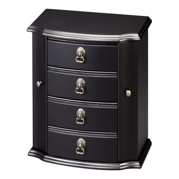 Wooden Black Jewelry Box 12 75w X 11 4h In Walmart Com Walmart Com