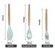 thumbnail image 3 of 19 Pcs Kitchen Utensils Set Wood Handle Silicone Cooking Utensils Set with Holder Food-Grade Spatula Spoon Kitchen Gadgets Set, 3 of 5
