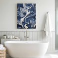 thumbnail image 6 of Canvas Wall Art, White Navy Blue Framed Canvas Prints for Kitchen Bedroom, Marble Texture Abstract Art Small Gallery Wrapped Wall Decor for Home Office, Gifts, 8"x12" Ship Next Day, 6 of 9
