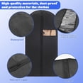 thumbnail image 4 of Protector de Ropa Colgante, Fundas para Ropa Anti-Polvo y Transpirable, Bolsas de Ropa Colgante, Portatraje Bolsas Cubrepolvos para Vestidos, Trajes, Faldas, Abrigos, Negro, 4 of 4