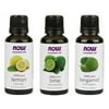 3-Pack Variety of NOW Essential Oils: Fulfill & Uplift- Lemon, Lime, Bergamot