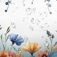 thumbnail image 5 of Fall Pumpkin Shower Curtain, Autumn Maple Leaves Thanksgiving Day Harvest Orange Blue Leaves Farmhouse Shower Curtain Set, Country Watercolor Plant Fabric Bath Curtain with Hook, 36X72in, 5 of 5