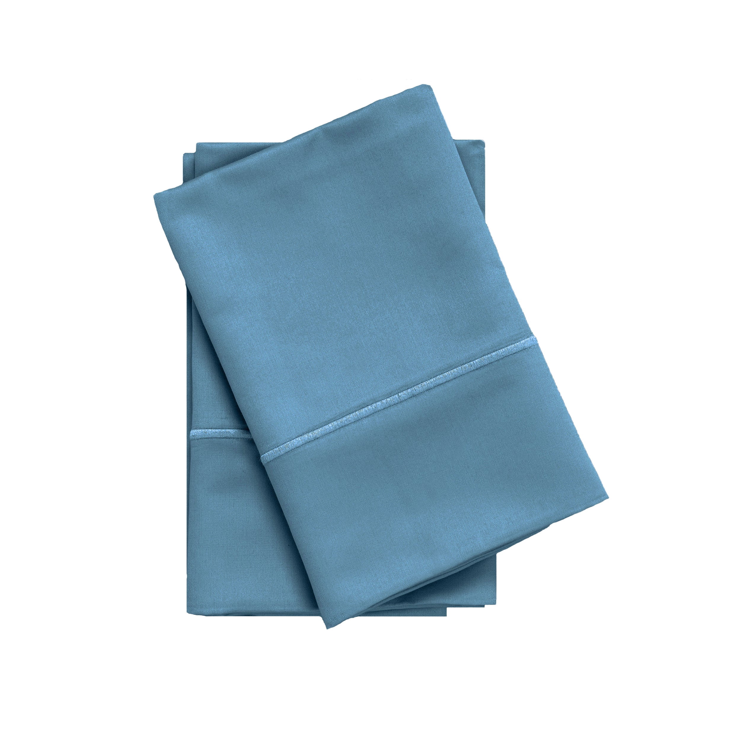 Superior 650 TC Egyptian Cotton Pillowcases, Set of 2, Standard Size, Medium Blue