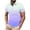 Purple1, variant on Fashion Ohufall T-shirt for Men Striped Gradient Color Tees Button Turndown Collar Casual Tshirt