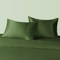 thumbnail image 5 of 2 Pack Silky Satin California King Pillowcases for Hair and Skin, Super Soft and Cooling Pillow Cases with Envelope Closure, 20x40 Inches, Olive Green​, 5 of 7