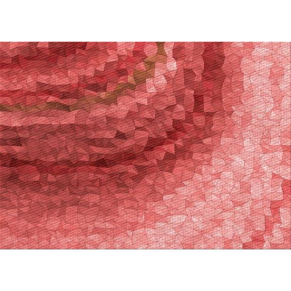 Ahgly Company Indoor Rectangle Patterned Ferrari Red Area Rugs, 4' x 6'