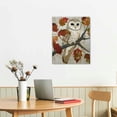 thumbnail image 3 of Acheng  Owl in Fall Forest Animal Watercolor Painting Canvas Wall Art 16x20 in, 3 of 5