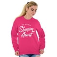 thumbnail image 4 of Shopaholic Aunt Cute Cool Fun Auntie Women Plus Size Crewneck Sweatshirt Brisco Brands 2X, 4 of 5
