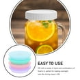 thumbnail image 4 of WEAVILUX Weavilux Mason Jar Straw Lids Assorted Colors Sturdy Anti-Spill 4Pcs, 4 of 6
