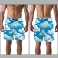 thumbnail image 3 of luoweisi Men's Beach Shorts Quick Dry Swim Trunks with Mesh Lining Clouds M, 3 of 5