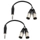 thumbnail image 1 of 2x 1 Piezas Estéreo de 6,35 mm a Doble XLR Cable Divisor Audio Música, 1 of 7