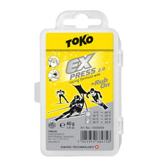 Toko Express Racing Rub-on Ski Wax 40g - Fluoro Free