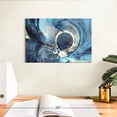 thumbnail image 3 of Elephant Stock Ocean Line Swirls Abstract Wall Art - Horizontal Canvas Wall Art - Living Room Wall Decor - Abstract Canvas - Blue And Beige Decor - 12" x 8", 3 of 8