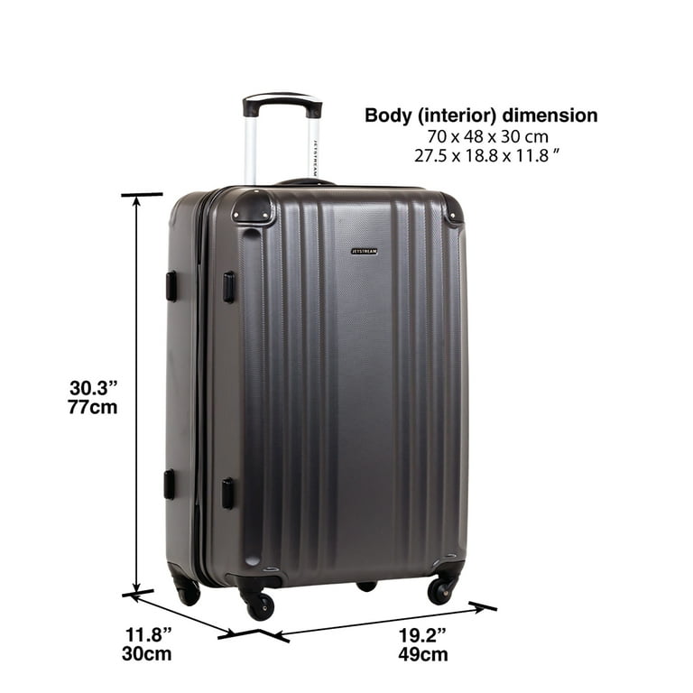 Stone Mountain Large 28-Inch Check-in Las Vegas hard-side Durable  Expandable geometric Textured spinner luggage for work travel, vacations,  or as international carry-navy 