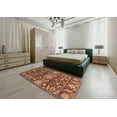 thumbnail image 5 of Ahgly Company Machine Washable Indoor Rectangle Abstract Saffron Red Area Rugs, 5' x 8', 5 of 7