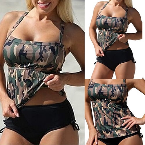 camo plus size bathing suits